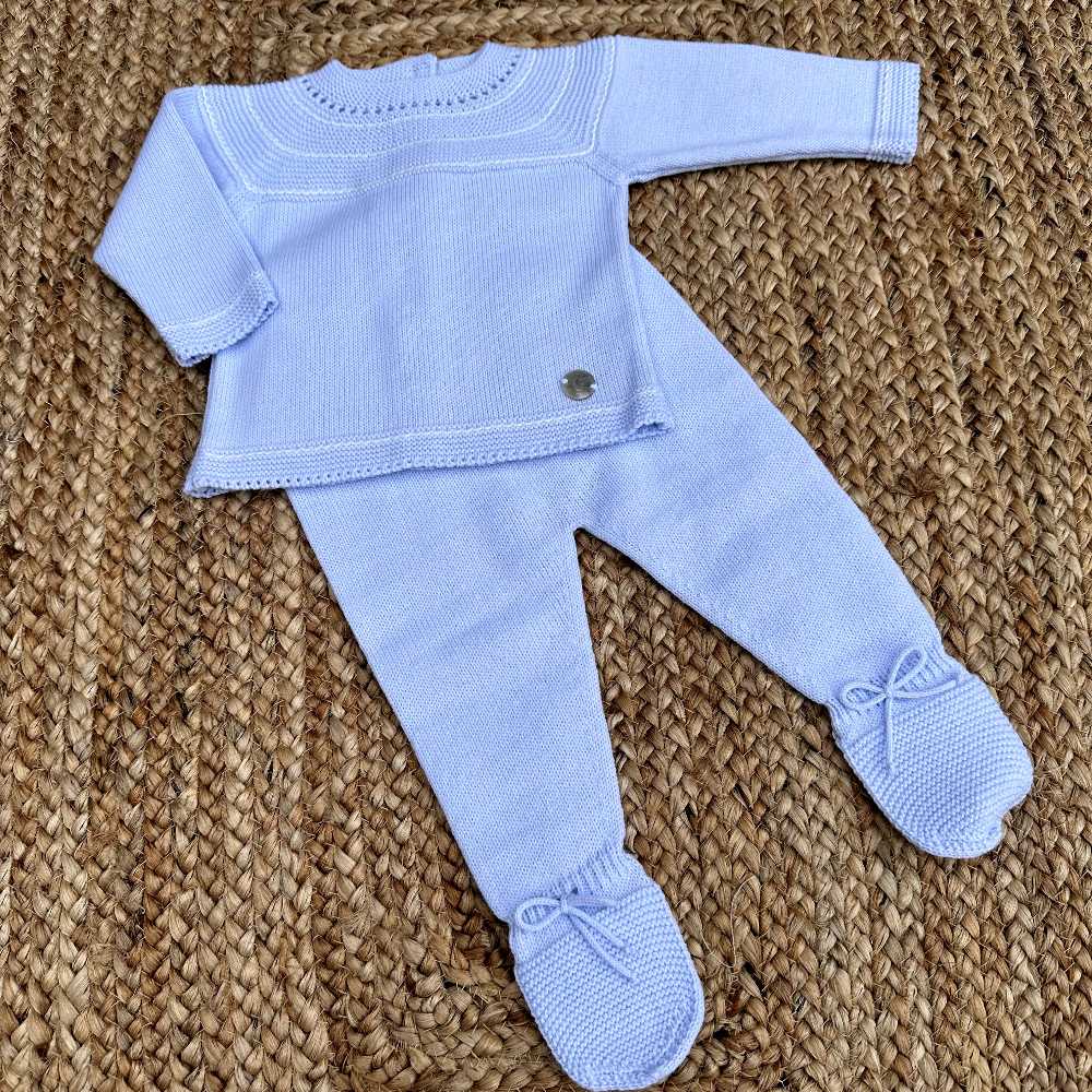 Artesania Granlei Boys Powder Blue Knitted Set