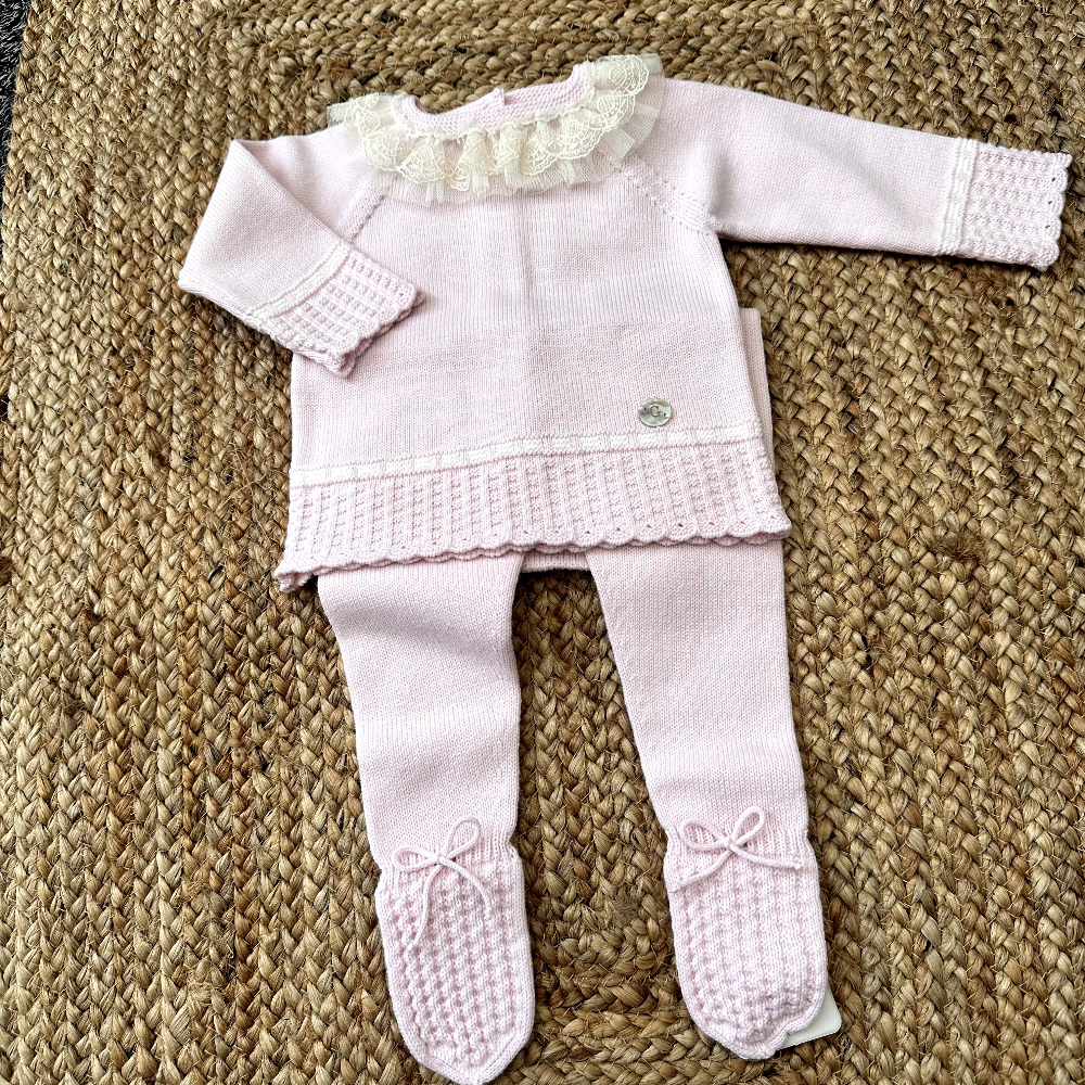 Artesania Granlei Girls Pink Knitted Set