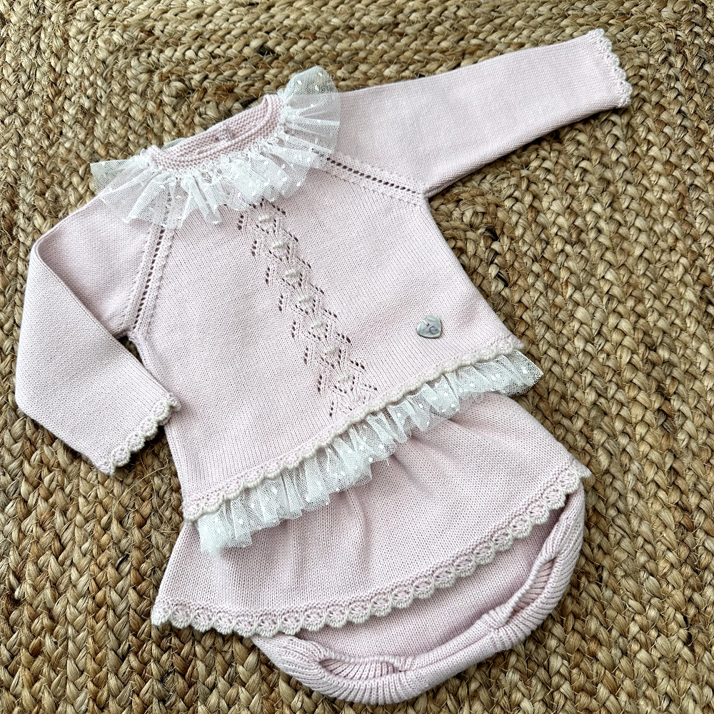 Artesania Granlei Dusky Pink Knit Jam Pants & Long Sleeved Top