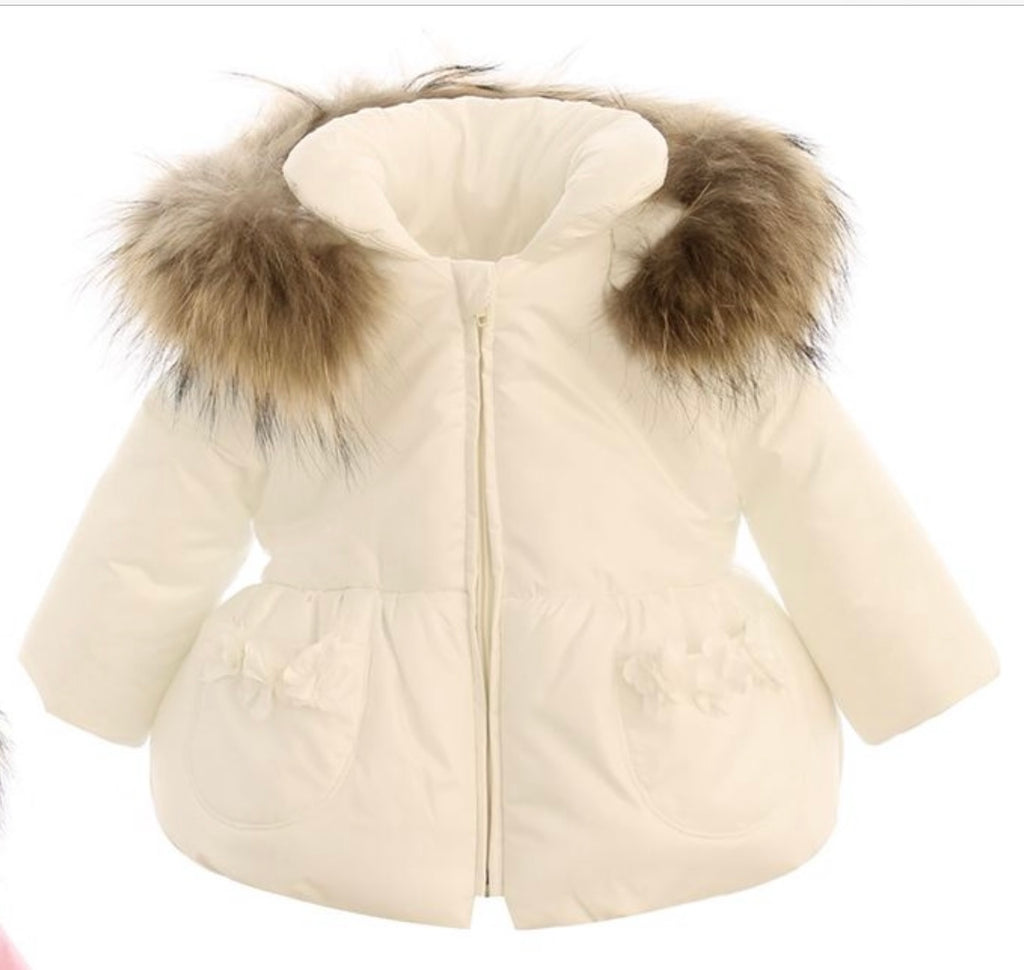BUFI Girls Cream Padded Jacket
