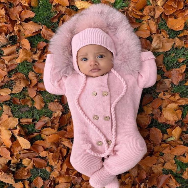 Pangasa Powder Pink Fur Pramsuit
