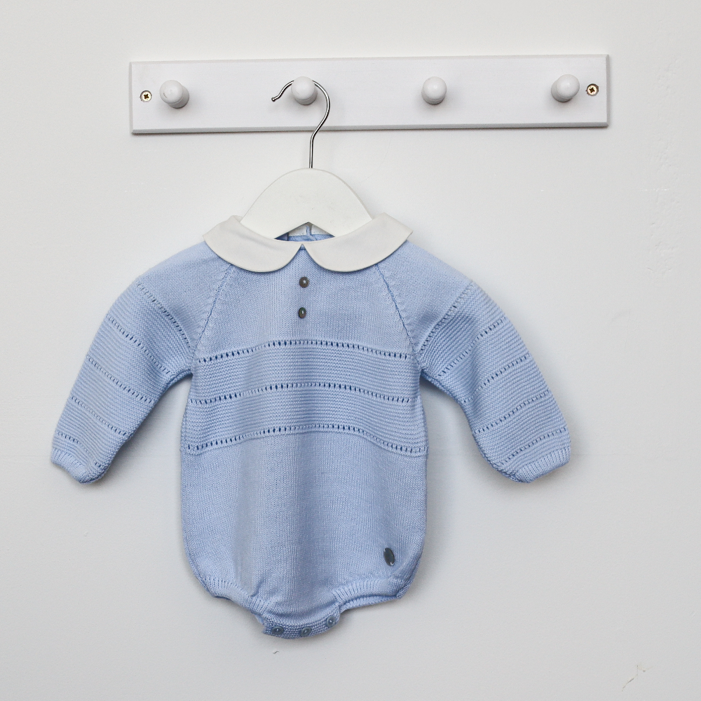 Artesania Granlei Boys Blue Knitted Romper
