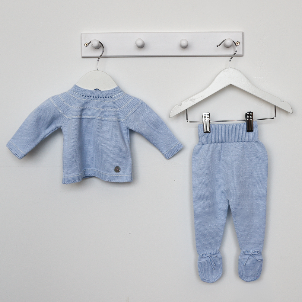 Artesania Granlei Boys Powder Blue Knitted Set