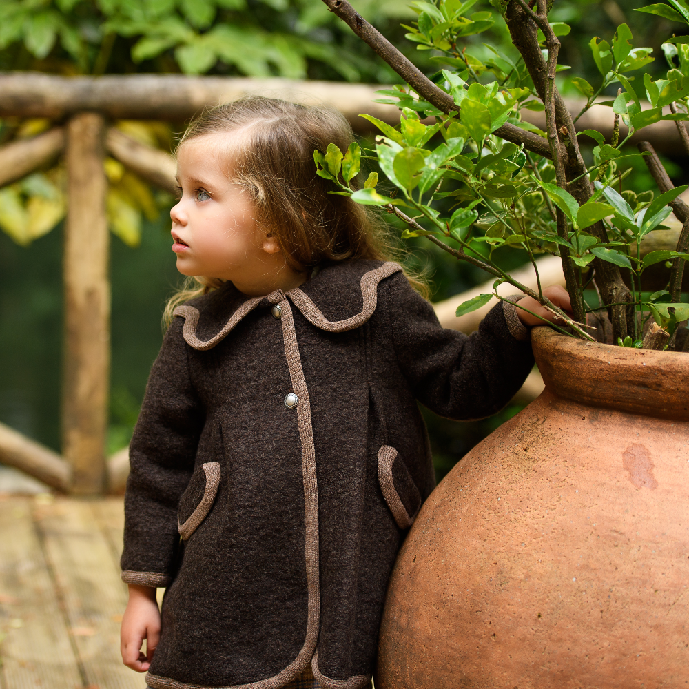 Foque girls brown coat