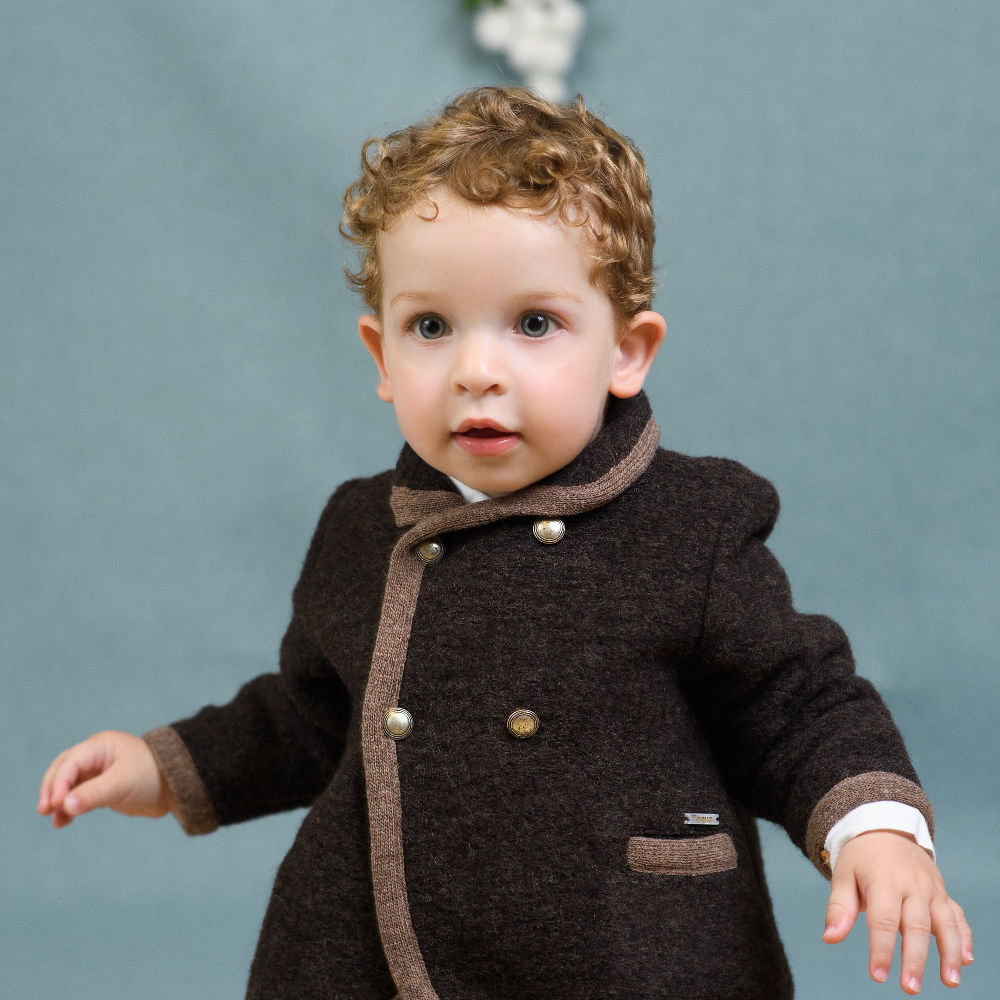 Foque Boys Chocolate Dress Coat
