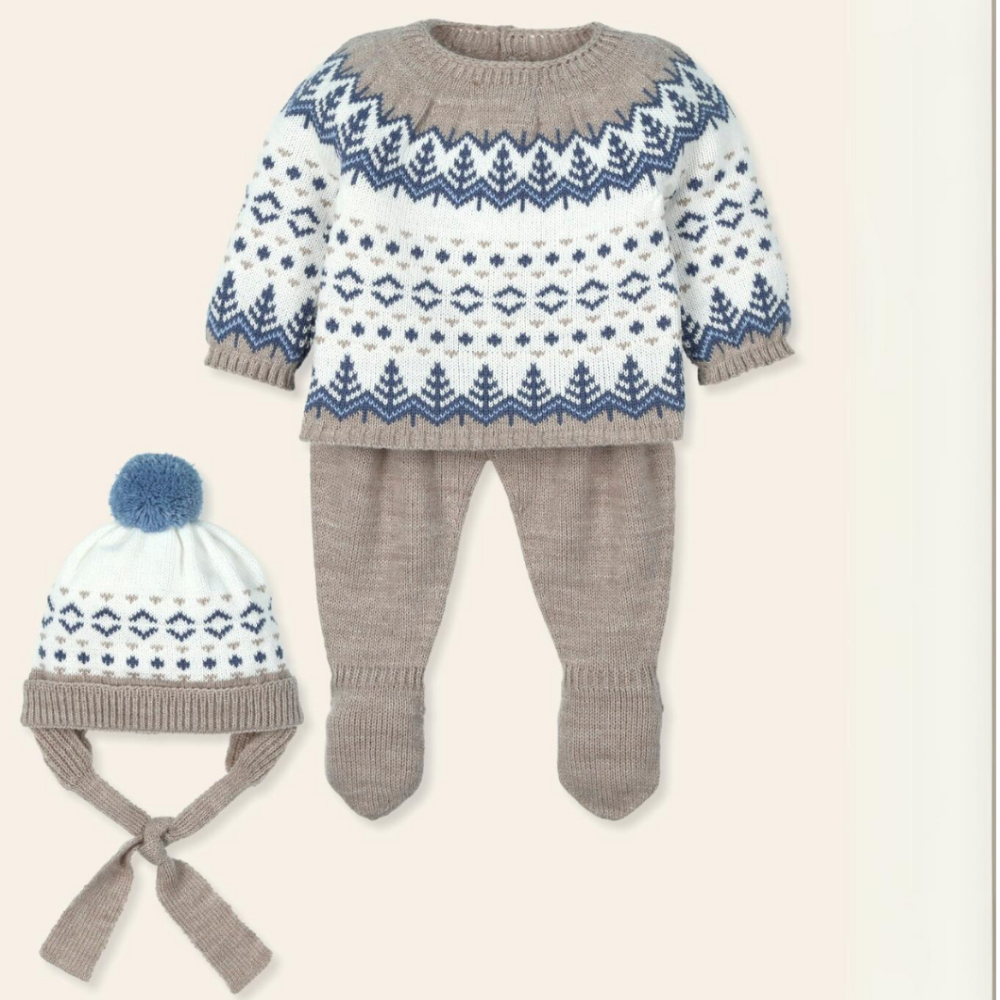 Mac Ilusion Boys Knitted Jacquard 3 Piece Set