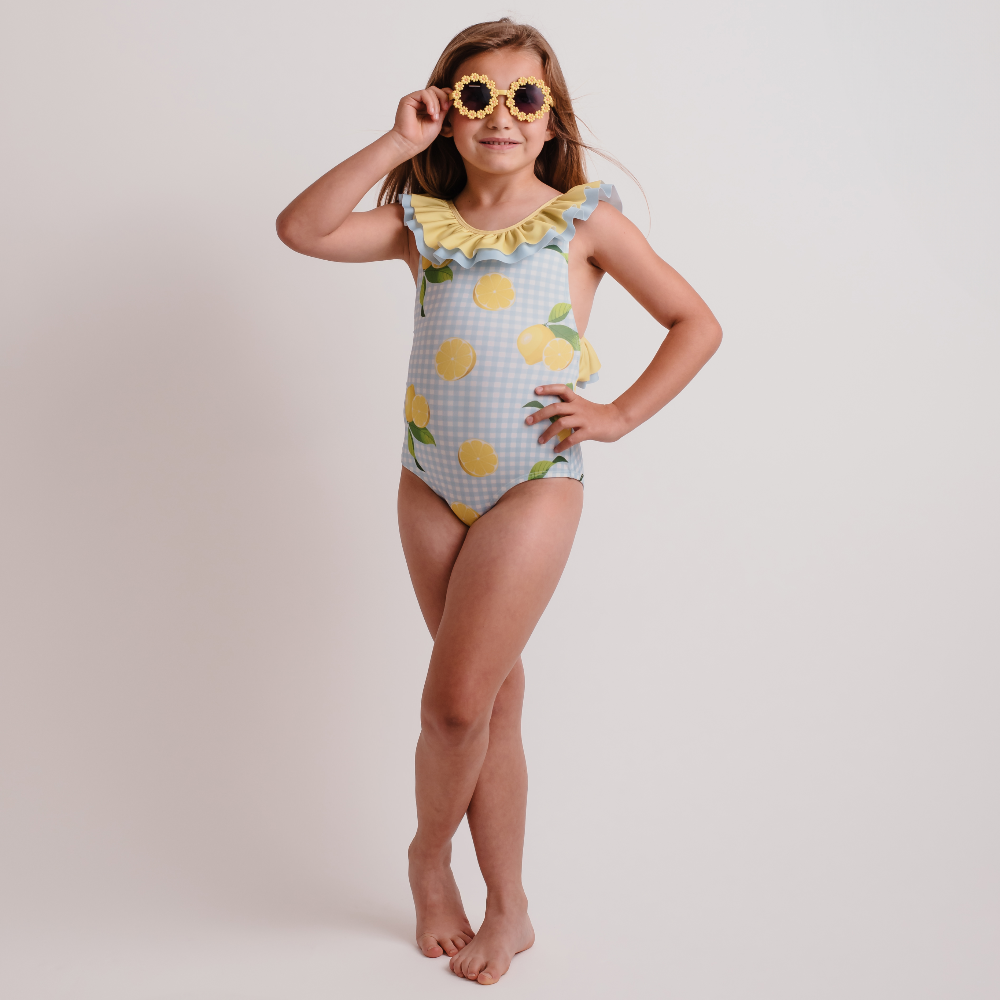  Meia Pata Girls Positano Lemons Swimming Costume