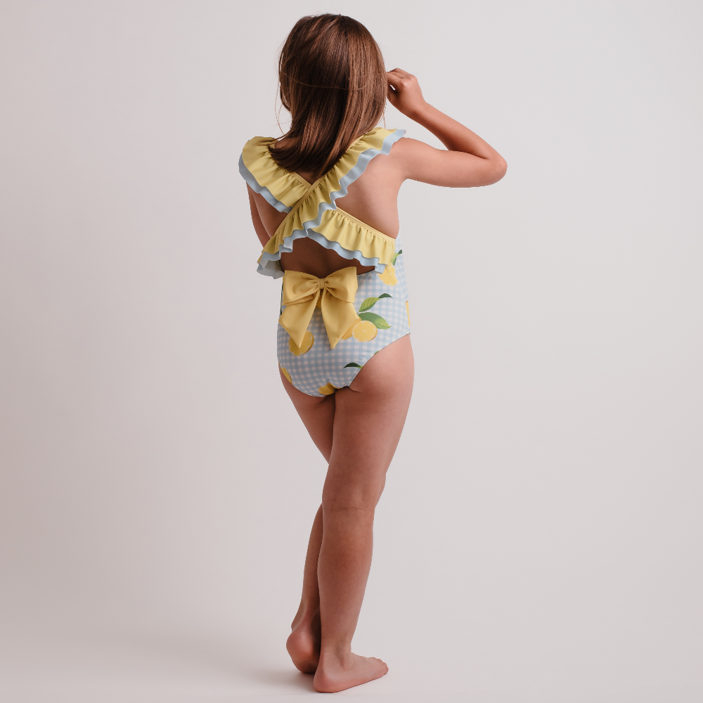  Meia Pata Girls Positano Lemons Swimming Costume