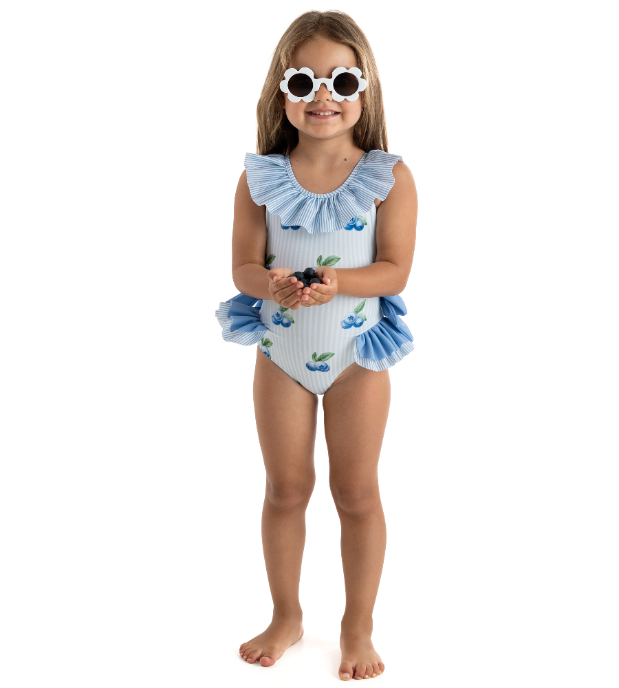 Meia Pata Girls Salerno Blueberries Swimming Costume