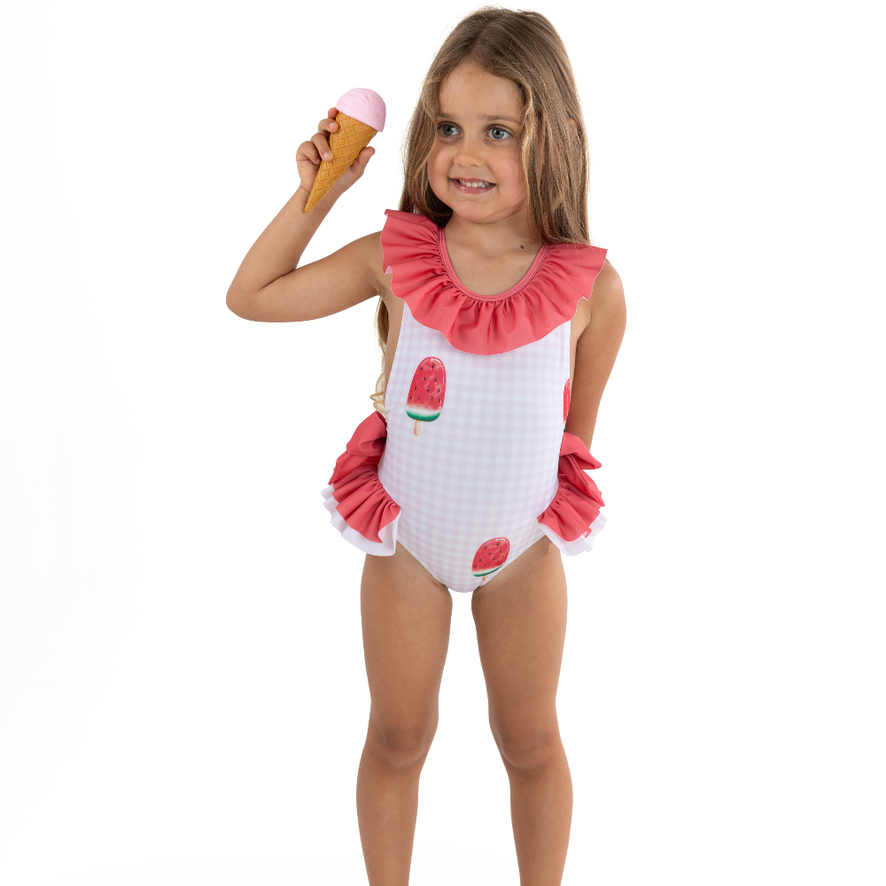 Meia Pata Girls Salerno Watermelon Swimming Costume