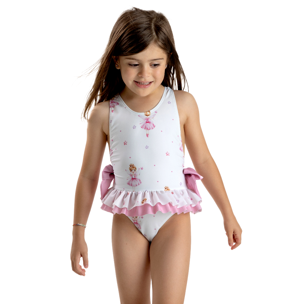 Meia Pata Girls Flowers Swimming Costume – The Wardrobe Childrens Boutique