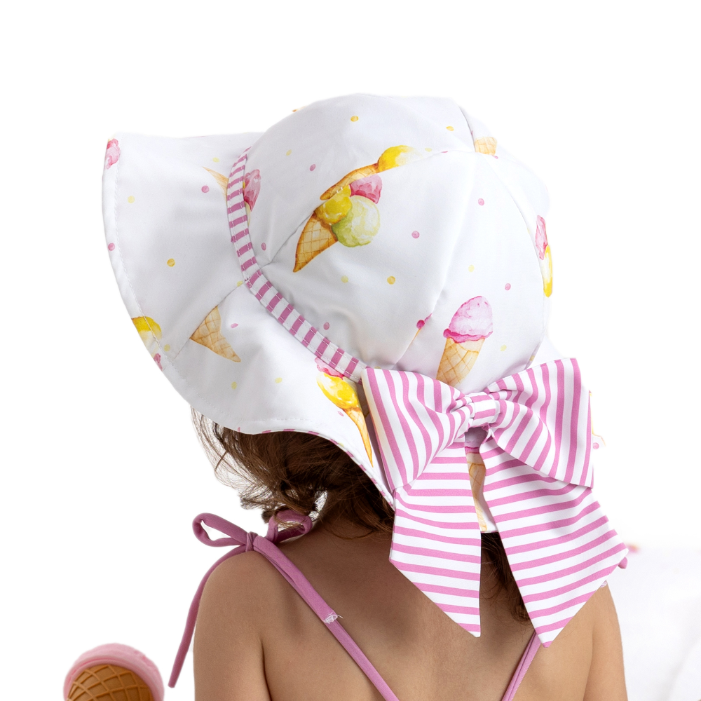 Meia Pata Girls Bow Ice Cream Sun Hat