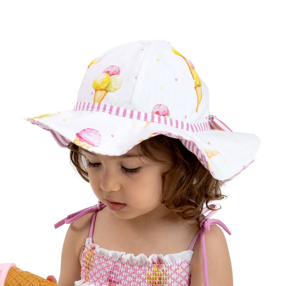 Meia Pata Girls Bow Ice Cream Sun Hat