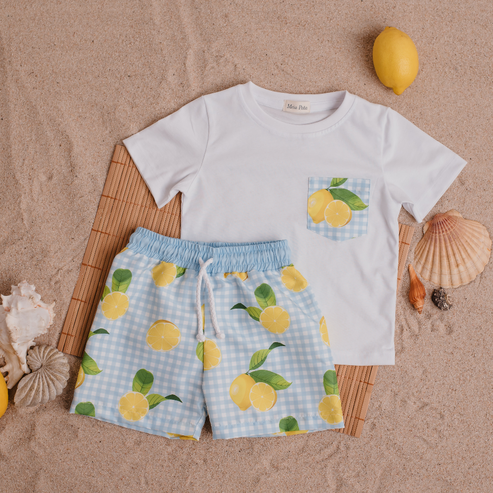 Meia Pata Boys Lemons T-Shirt & Swimming Shorts