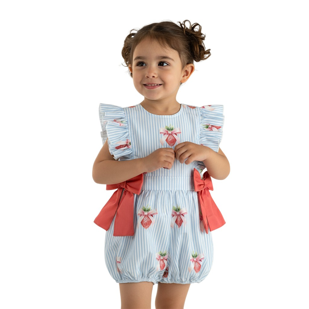 Meia Pata Girls Strawberries Jumpsuit SS26