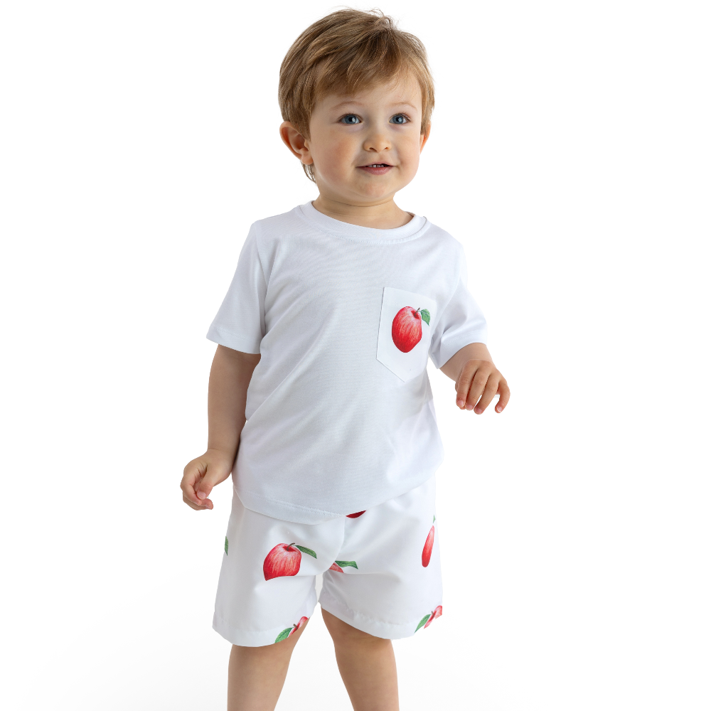 Meia Pata Boys Apples T-Shirt & Swimming Shorts