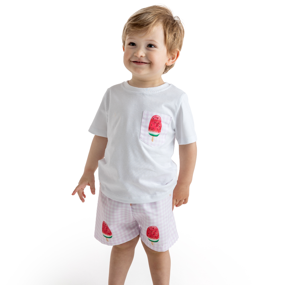 Meia Pata Boys Watermelon T-Shirt & Swimming Shorts