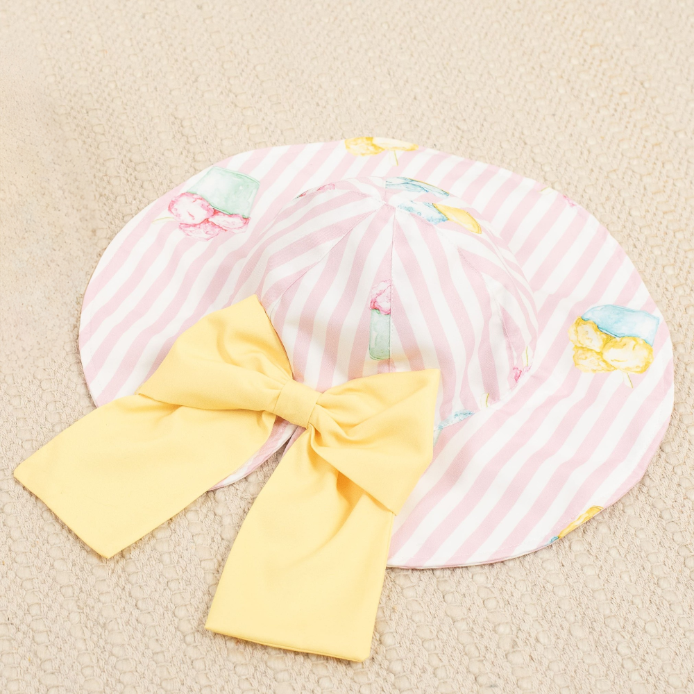 Meia Pata Girls Bow Ice Cream Sun Hat SS26