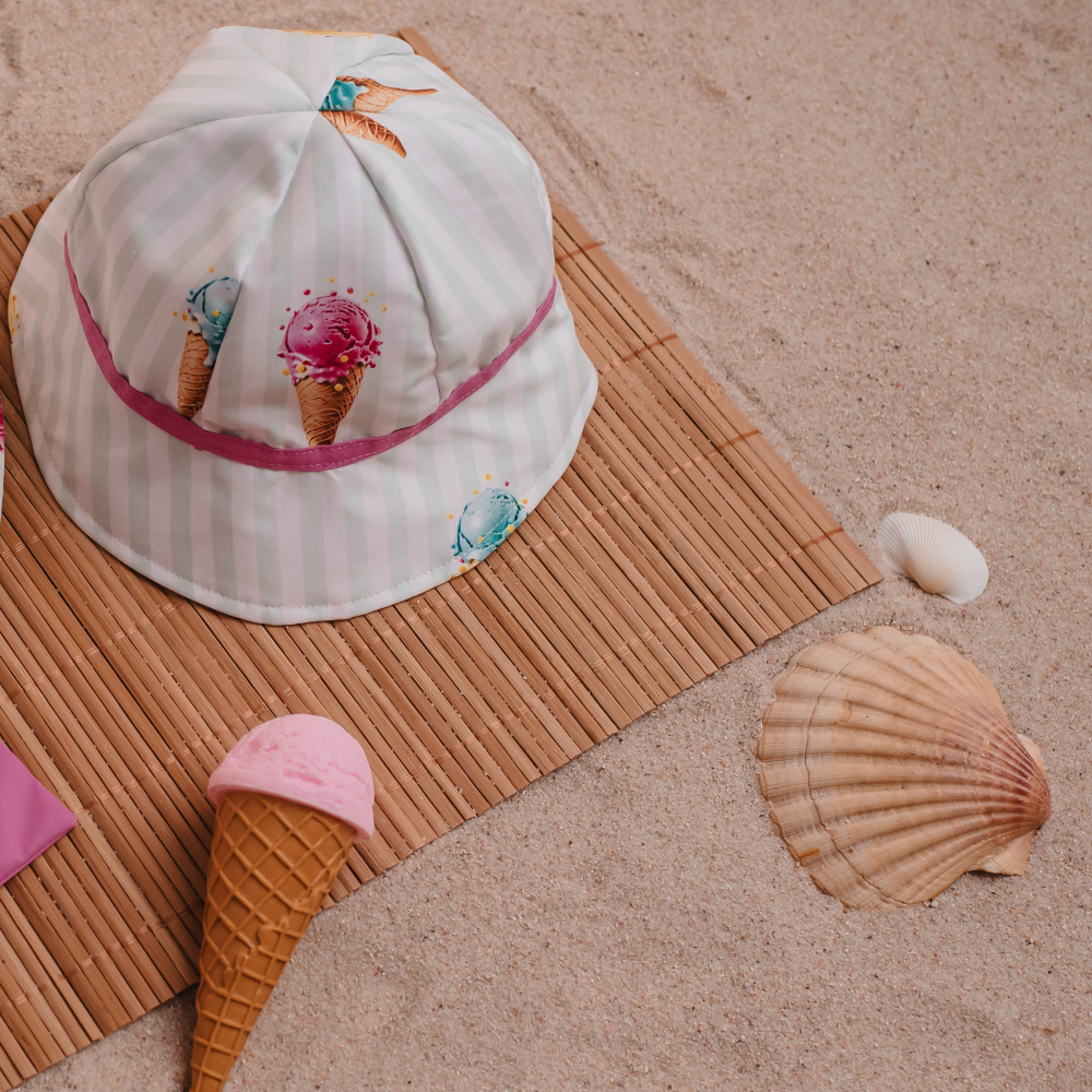 New In Meia Pata Boys Ice Cream Sun Hat Pre Order The Wardrobe Childrens Boutique