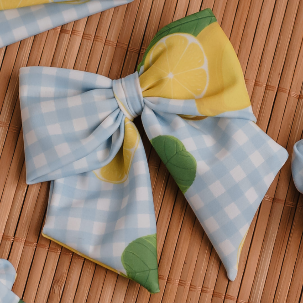 Meia Pata Beach Lemons Bow Hair Clip