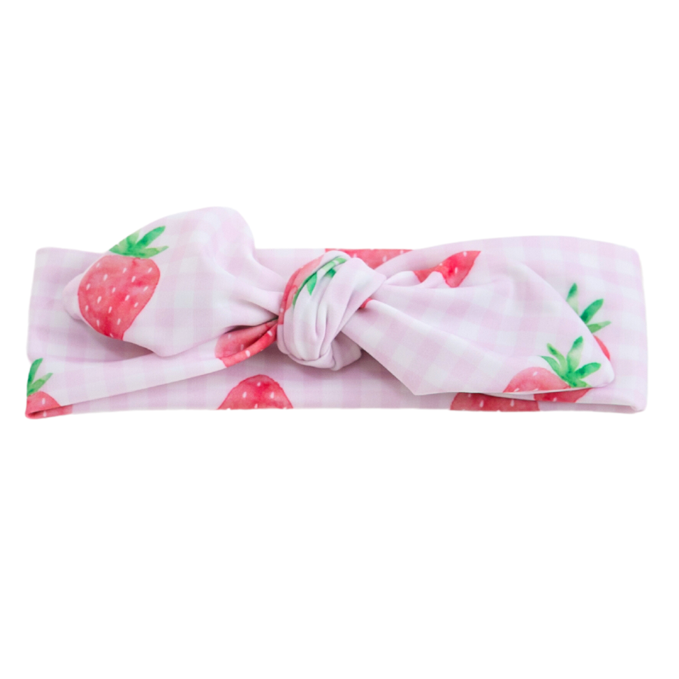Meia Pata Beach Pink Strawberries Headband