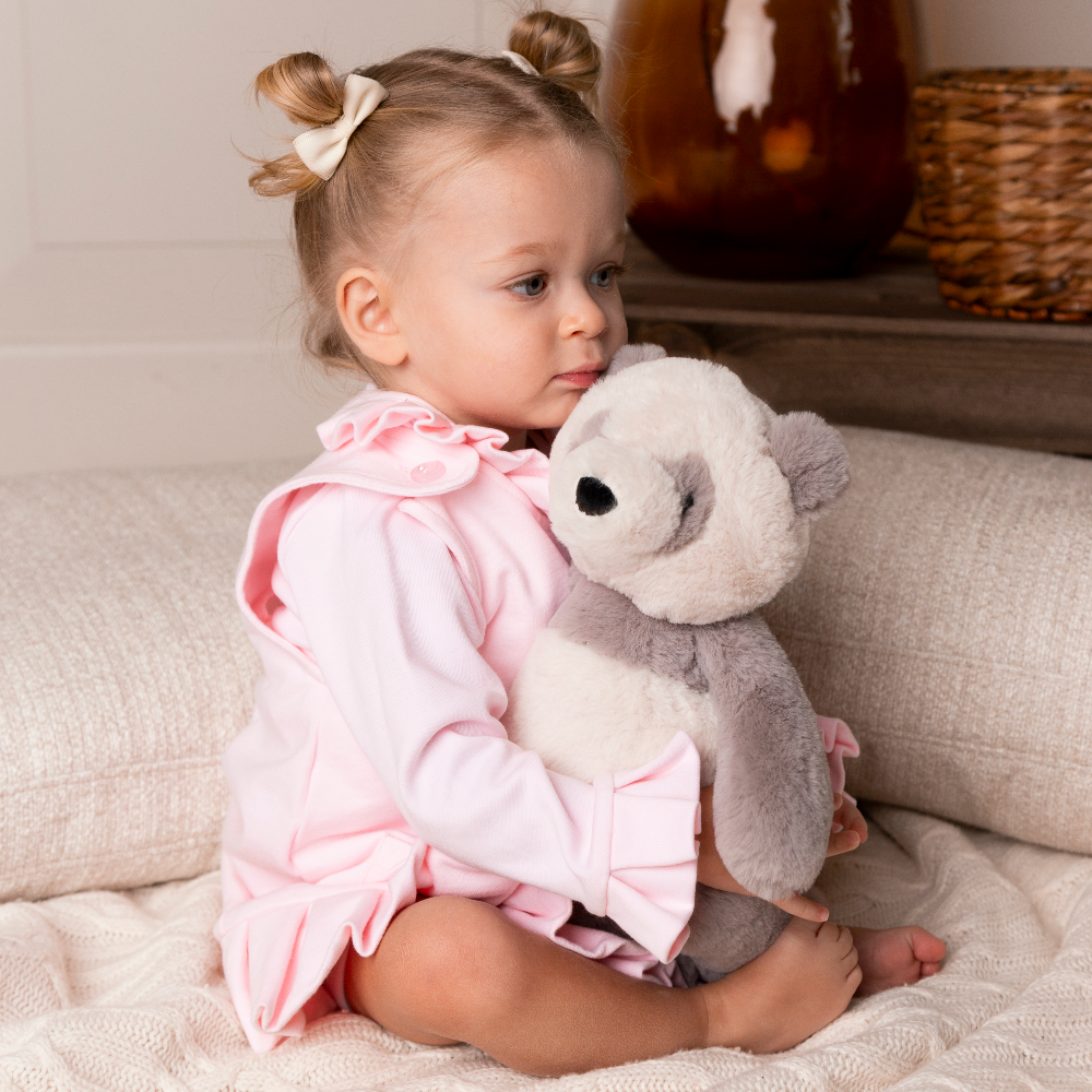 Mintini Girls Pink Pinafore Dress & Top