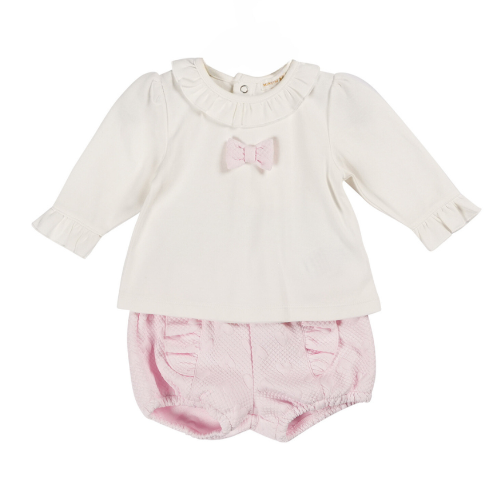 Mintini  Girls Pink Jam Pant Set