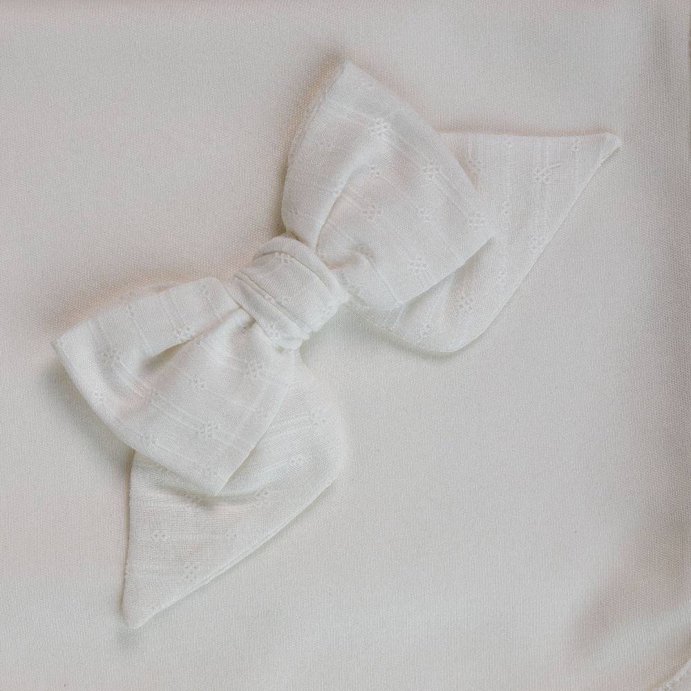 Baby Gi Pure Collection Girls Ivory bow blanket