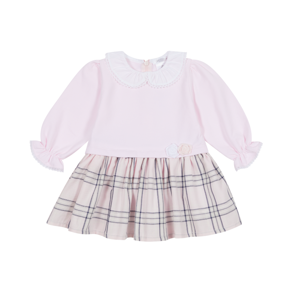 Deolinda Pink Check Rose Bud Dress