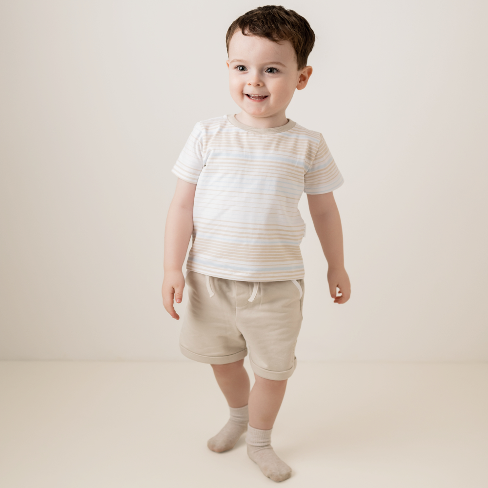 Pastels & Co Boys Striped Shorts Set