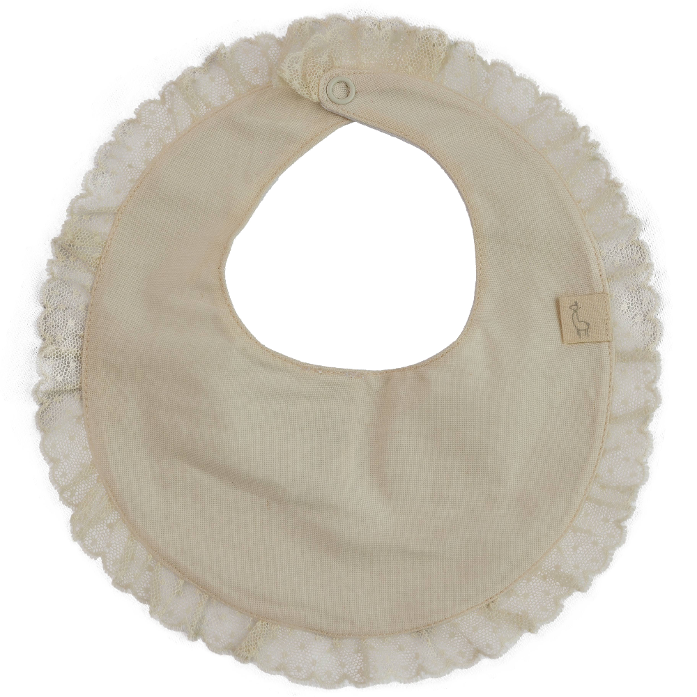 baby gi beige lace bib