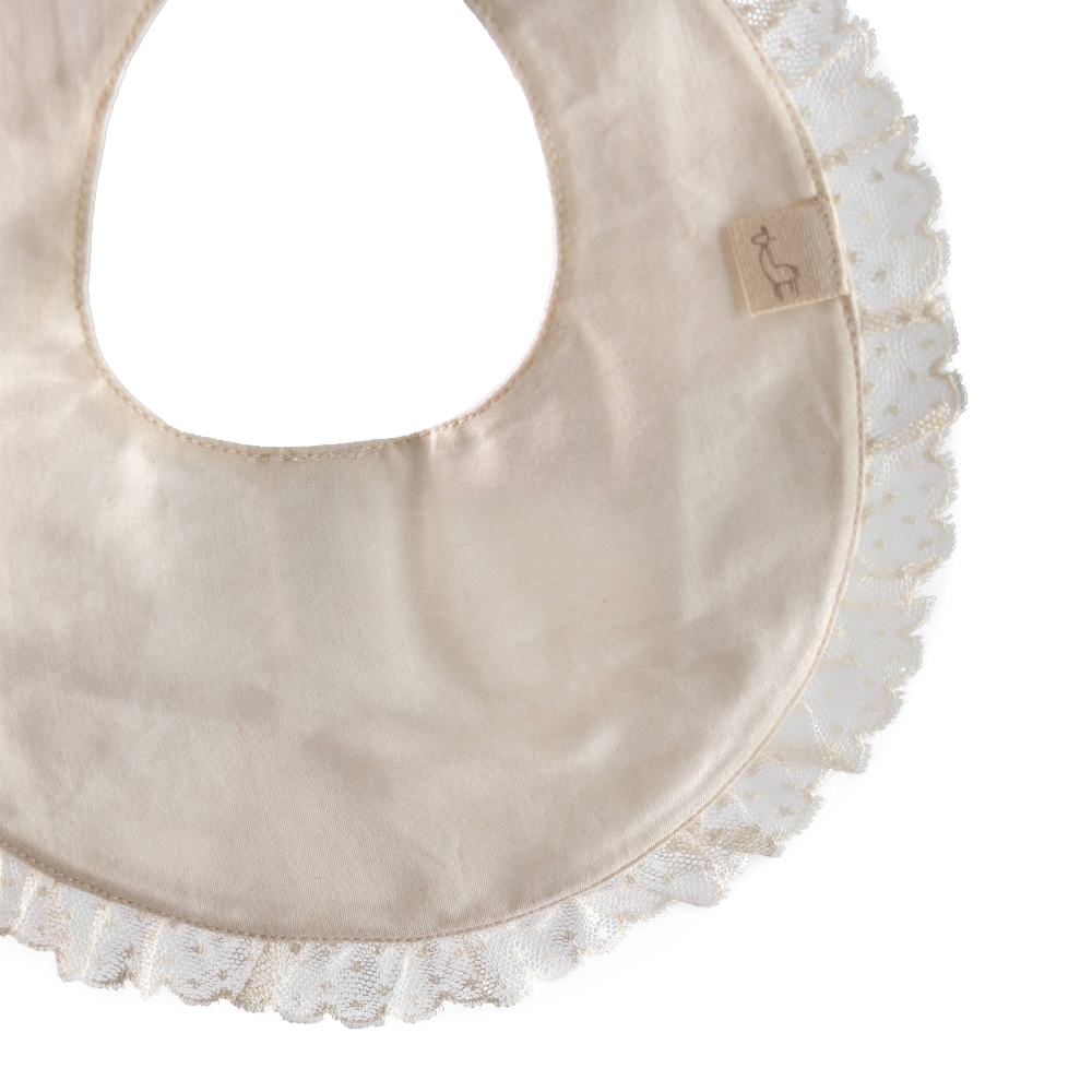 Baby Gi Beige Lace Bib