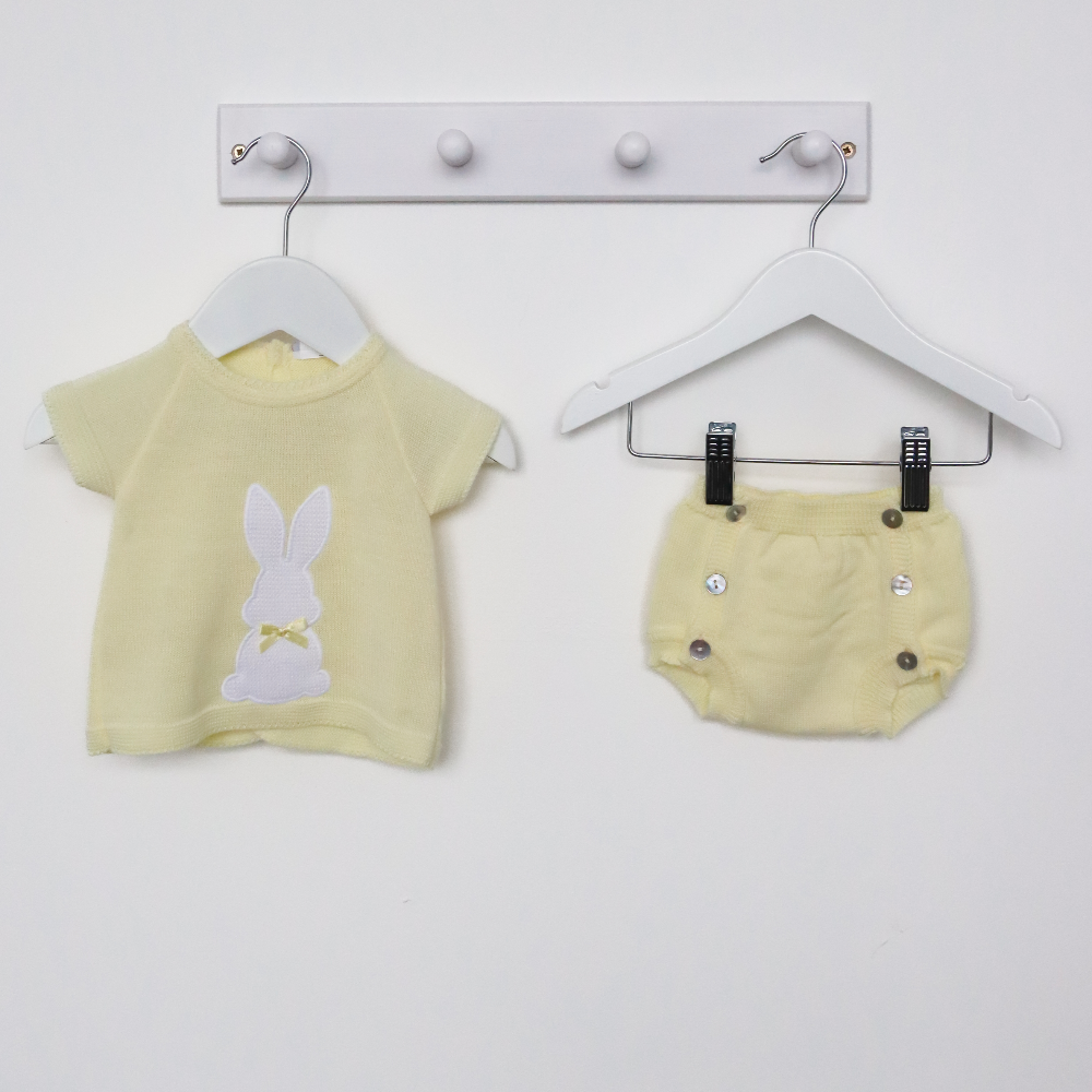 Lemon Knitted Bunny Top & Short