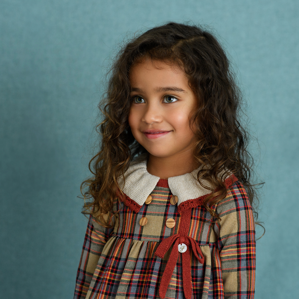 Foque Girls  Autumn Check Dress