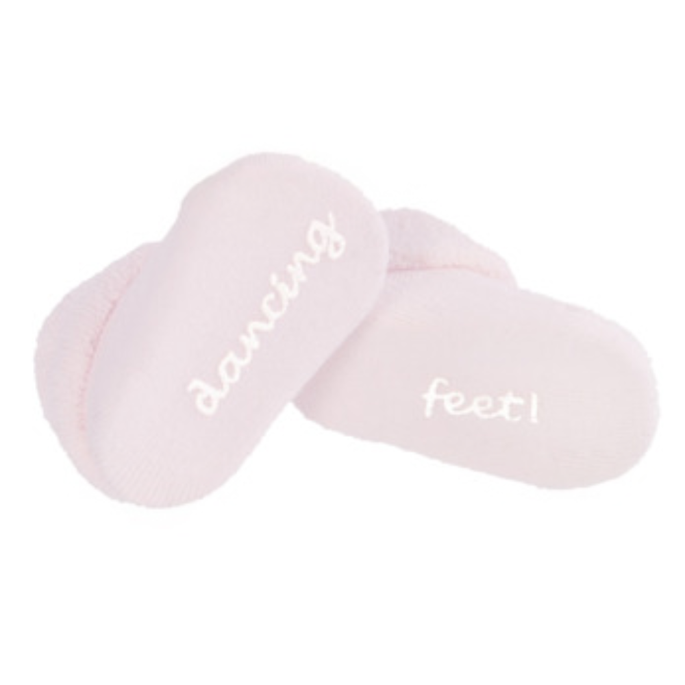 Bam Bam Dancing Feet Pink Socks