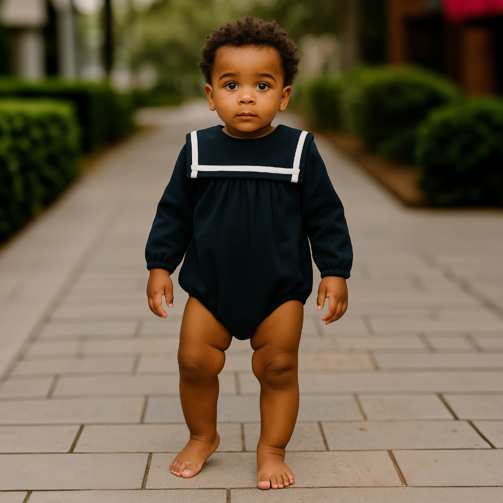 Fofettes Boys Navy Romper