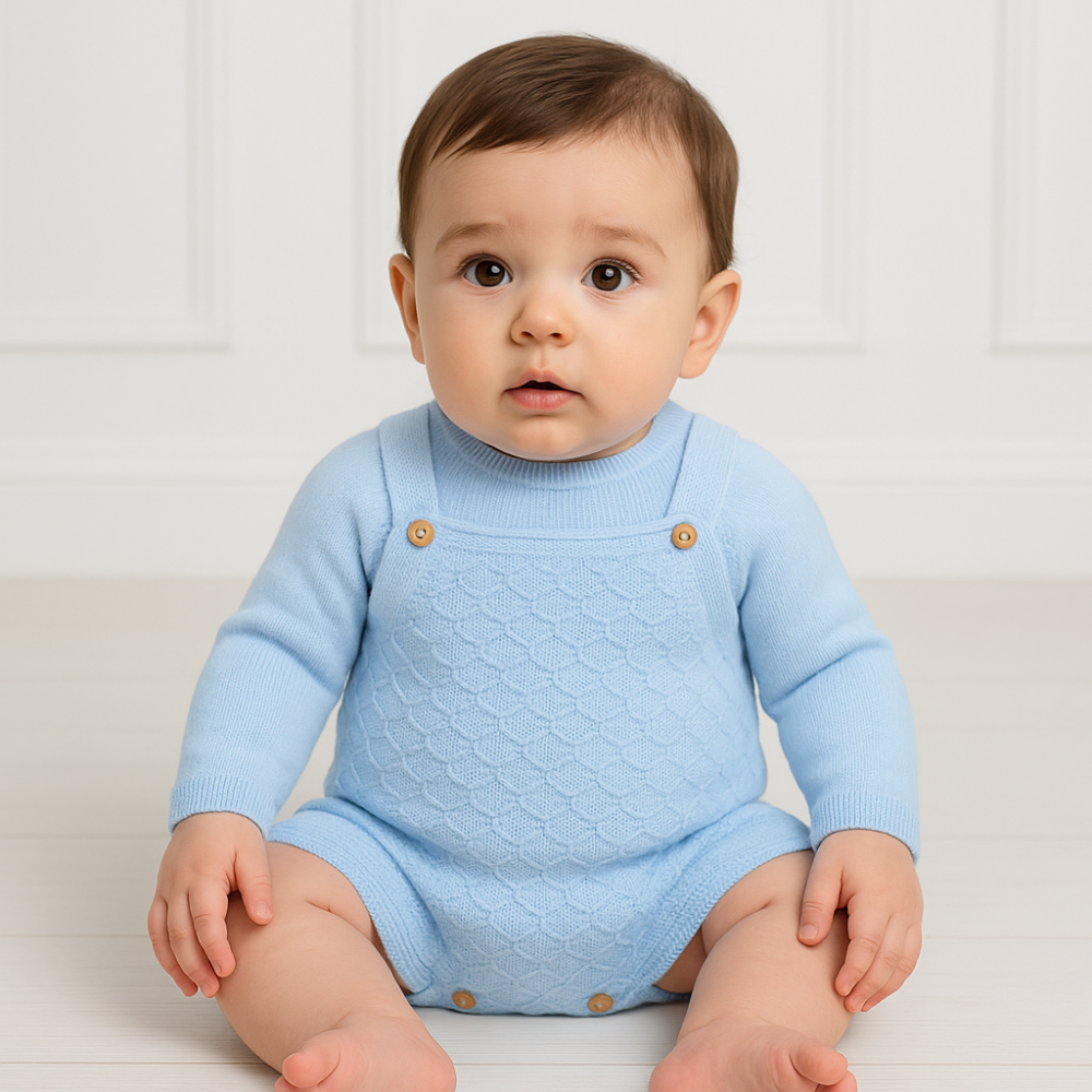 Pex Boys Blue Harrison Dungaree Romper