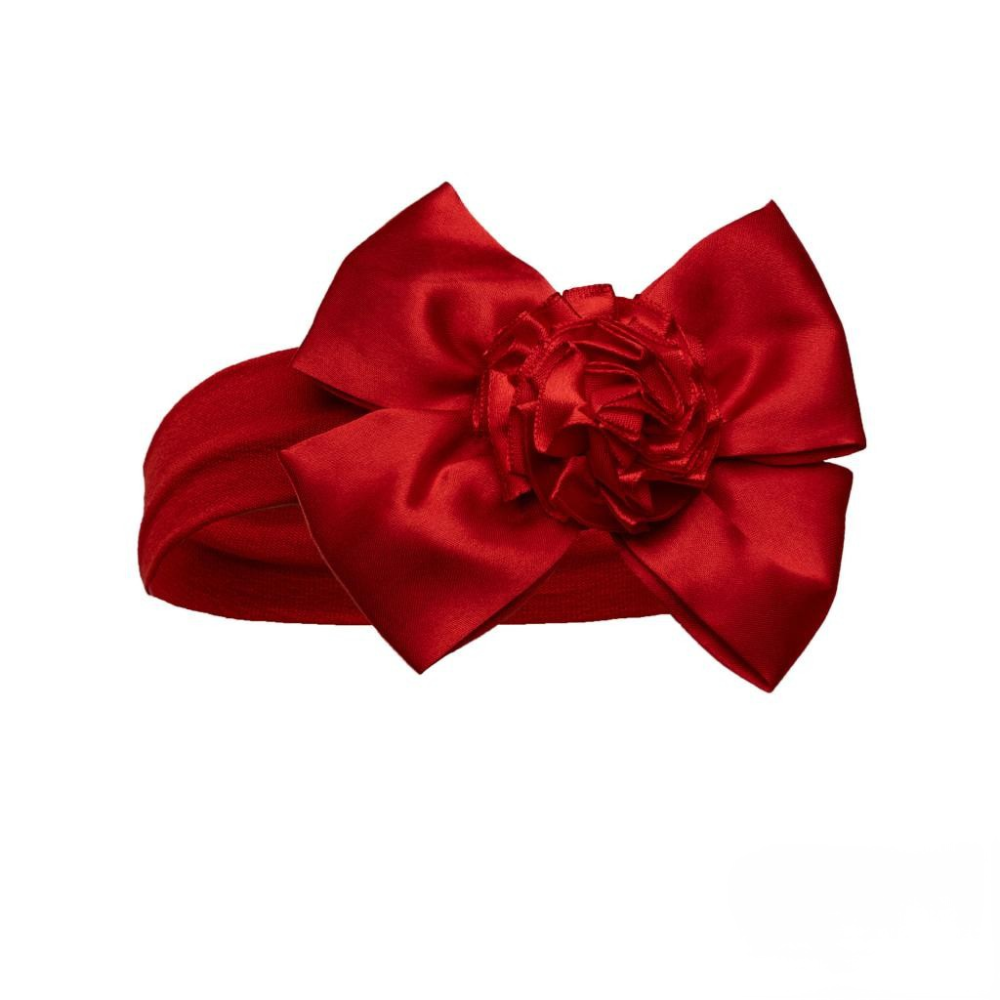 Girls Red Satin Headband