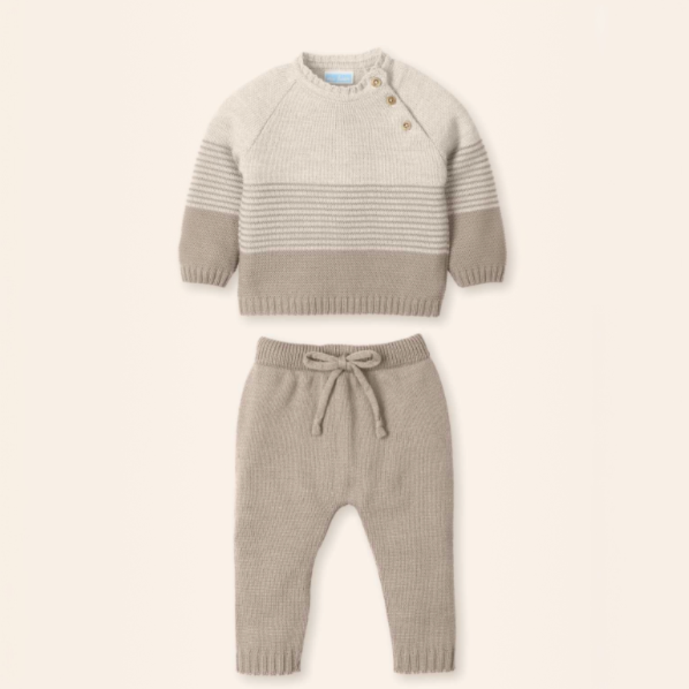 Mac Ilusion Boys Natural Knitted 2 Piece Set