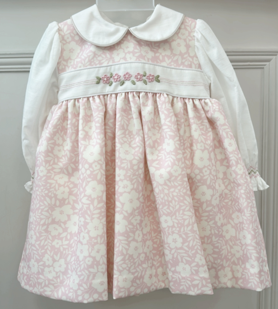 Pretty Originals Girls Pink Floral Dress