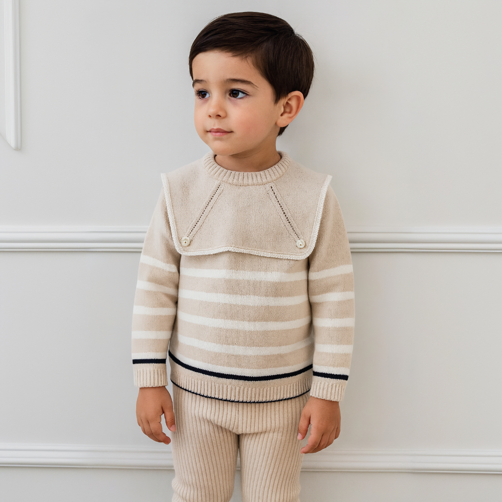 Artesania Granlei Boys Beige Knitted Legging Set
