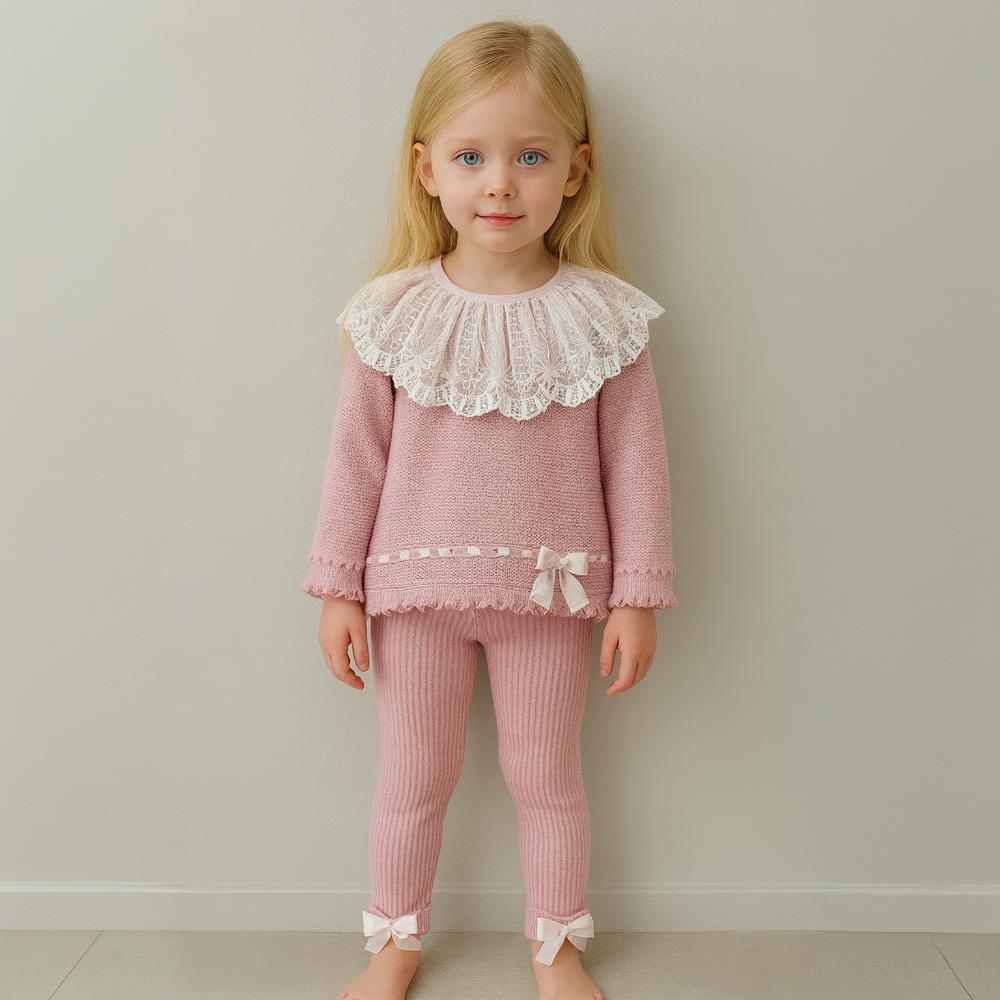 Exclusive Girls Pale Pink Artesania Granlei Betsy Tracksuit