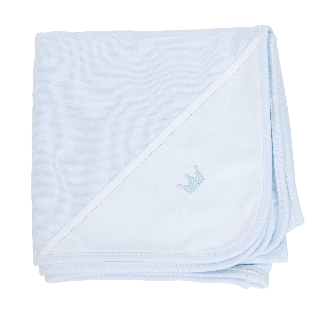 Baby Gi Boys Blue Royal Collection Cotton Blanket