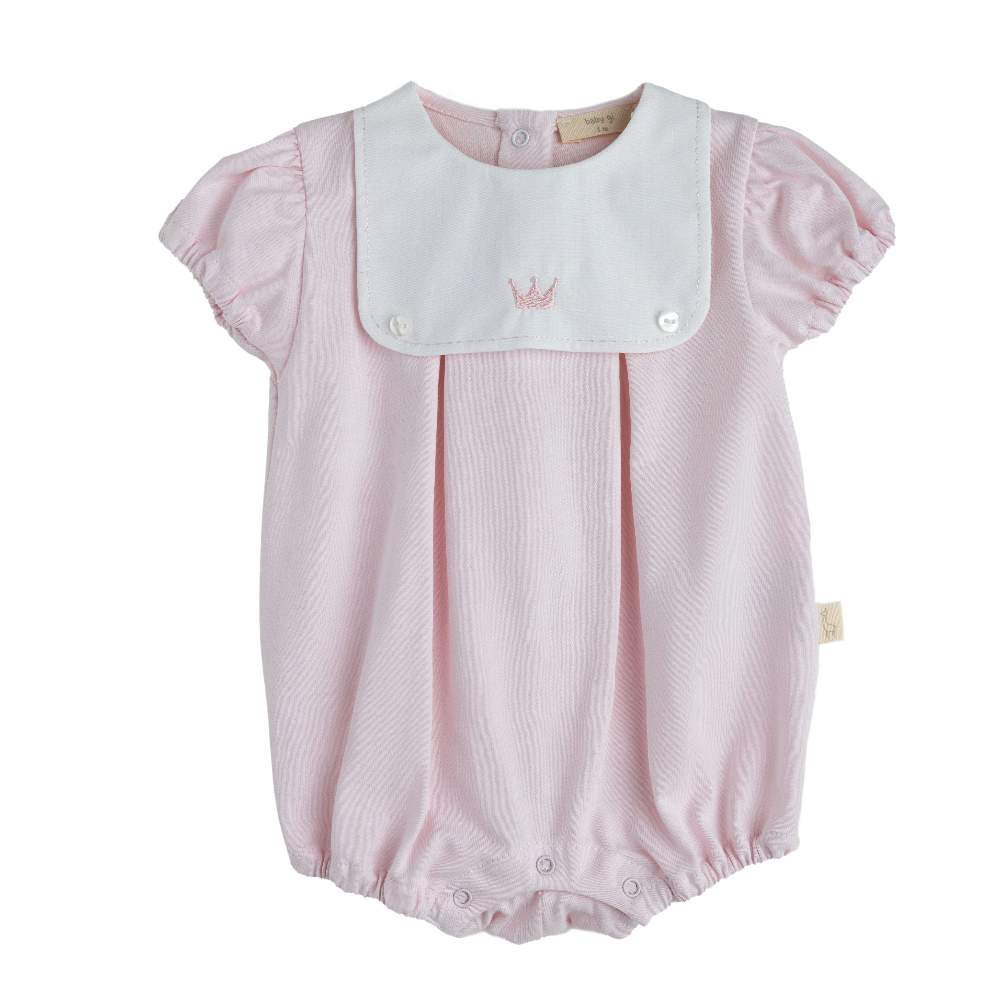 Baby Gi Girls Pink Royal Collection Romper