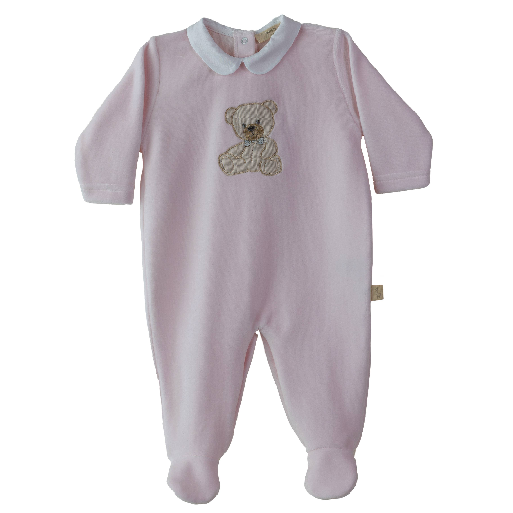 Baby Gi Sweet Teddy Pink Sleepsuit