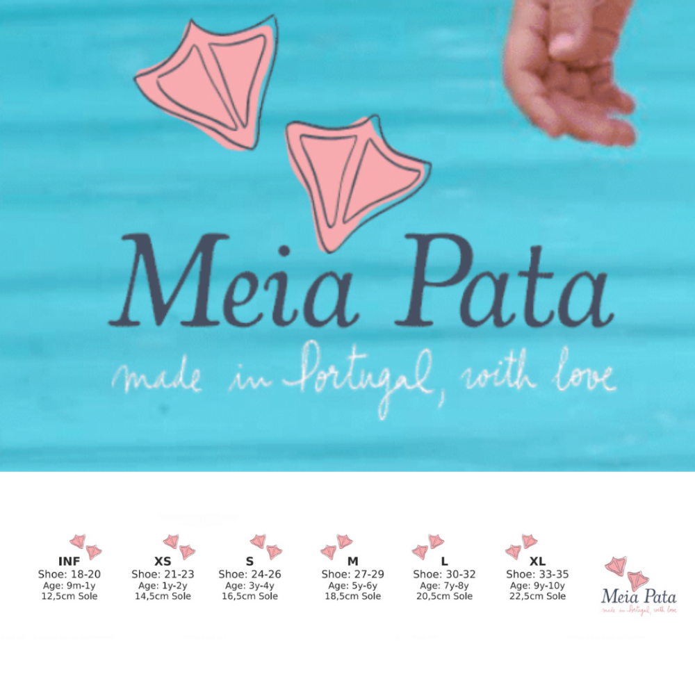 Meia Pata show sizing chart