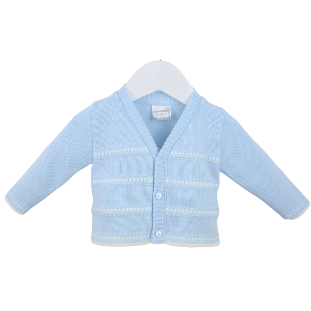 Pex Boys Blue & White Cardigan