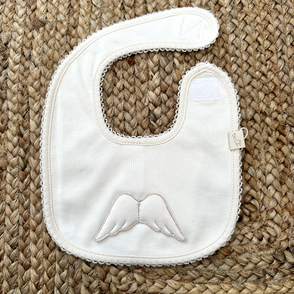 Baby Gi Beige Angel Wings Bib