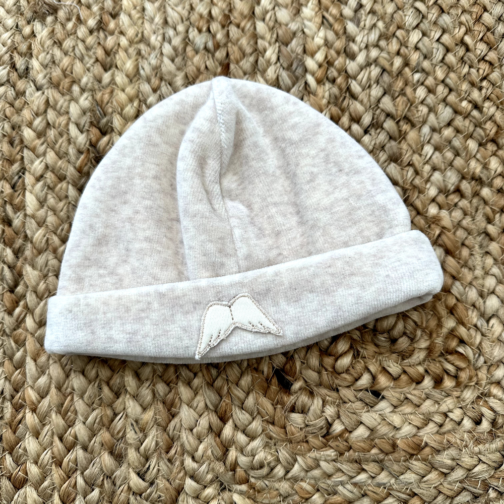 Baby Gi Beige Velour Angel Wings Hat