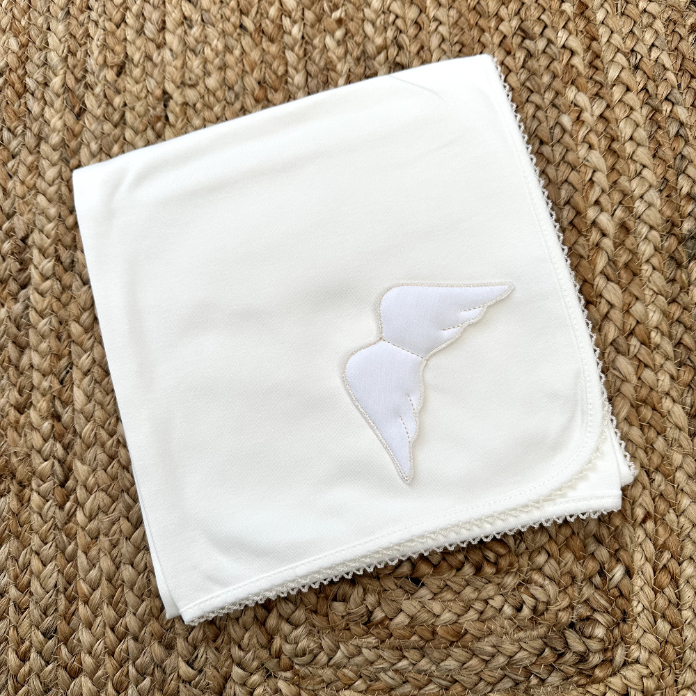 Baby Gi Cream Angel Wings Muslin Blanket